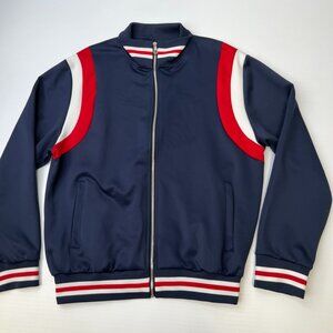 Weiv Jacket Men Extra Large Bomber Full Zip Lightweight Sport Stripe LA Core No